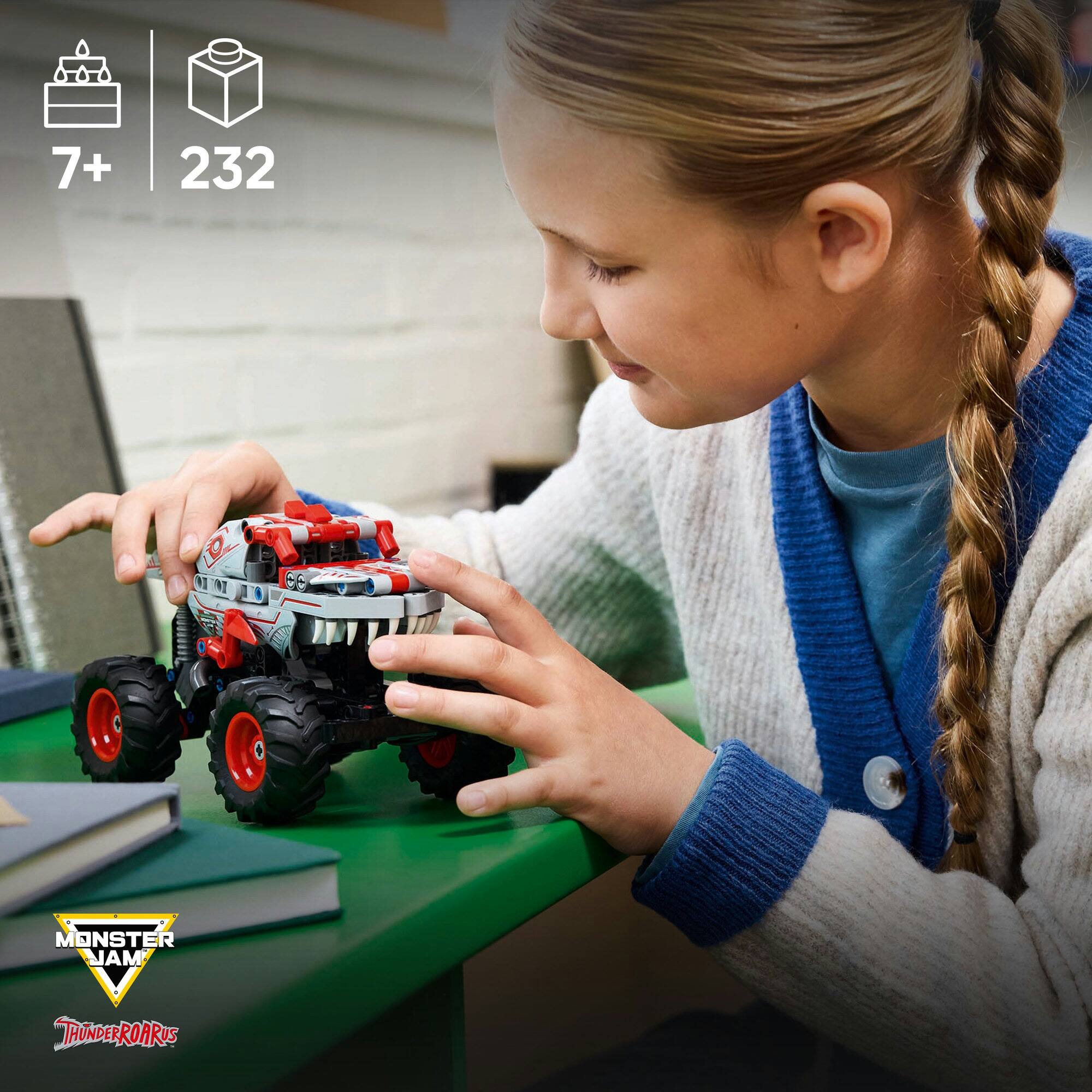 LEGO® Technic™ Monster Jam™ ThunderROARus™ Pull-Back Truck Toy 42200